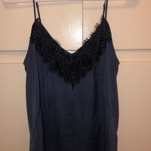 Blue tank top w/ lace